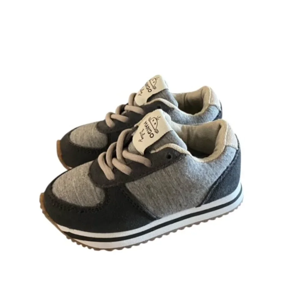 Mango Baby Grey Trainer Sneakers 5.5